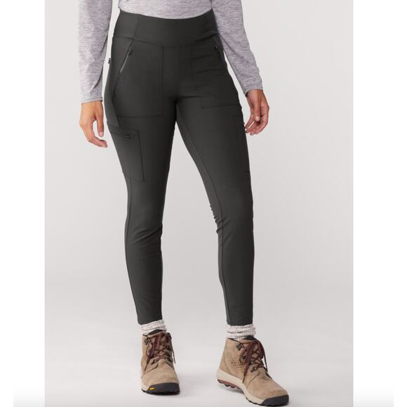 Athleta Headlands Hybrid Cargo Black Pant Tight Pockets Women's 2 XS Trail Gym - Picture 1 of 11